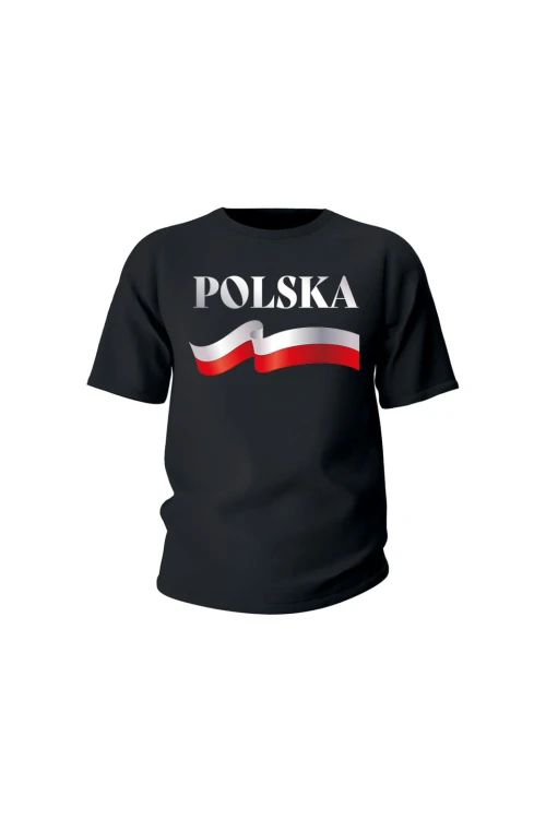 Koszulka dziecięca POLSKA - czarna