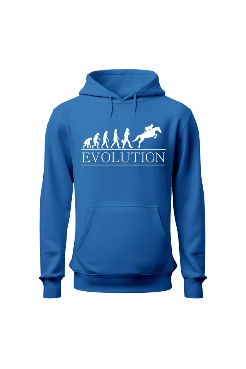 Bluza damska z kapturem Evolution - niebieska