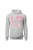 Bluza damska z kapturem z nadrukiem LOVE - szara