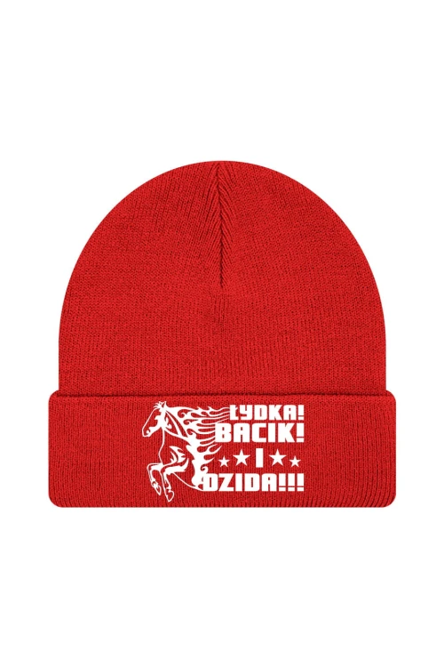 Czapka zimowa Łydka bacik i dzida - czerwona