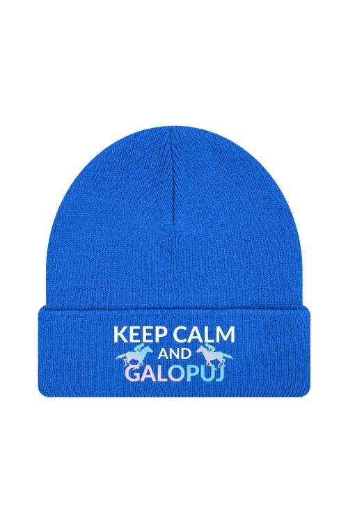 Czapka zimowa Keep Calm - niebieska