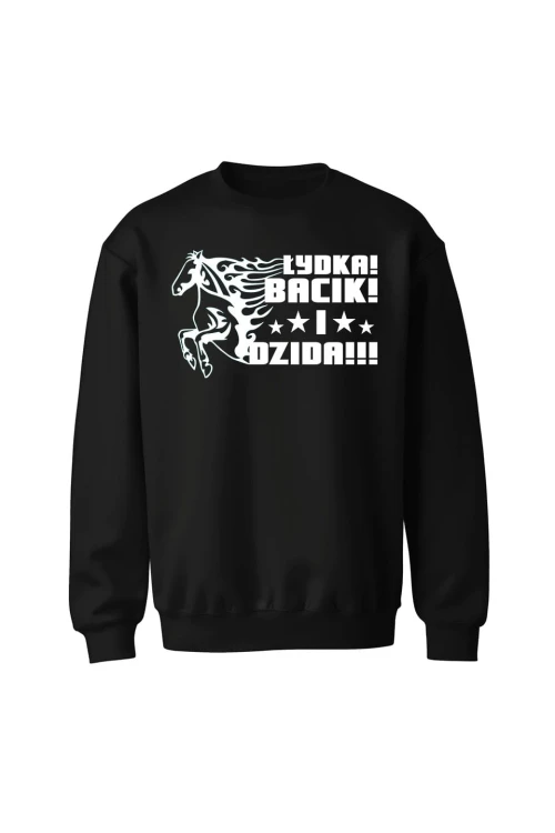 Bluza bez kaptura Łydka bacik i dzida - czarna