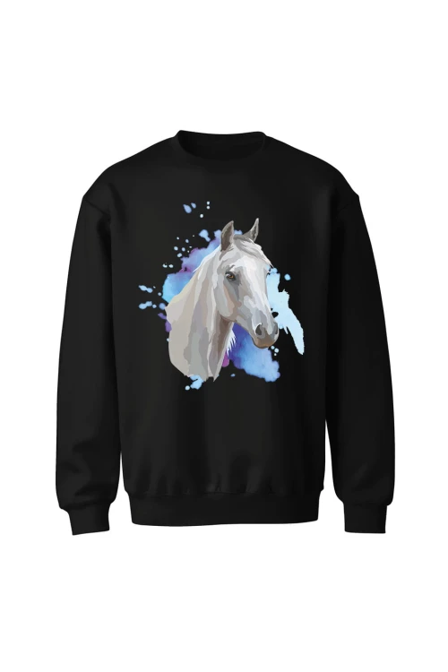 Bluza bez kaptura Siwy - czarna
