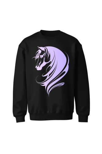 Bluza bez kaptura Damska Koń