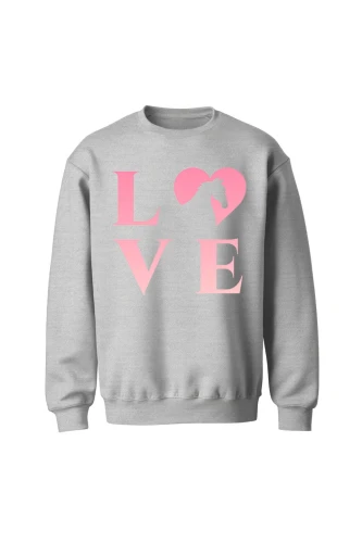 Bluza bez kaptura z nadrukiem LOVE
