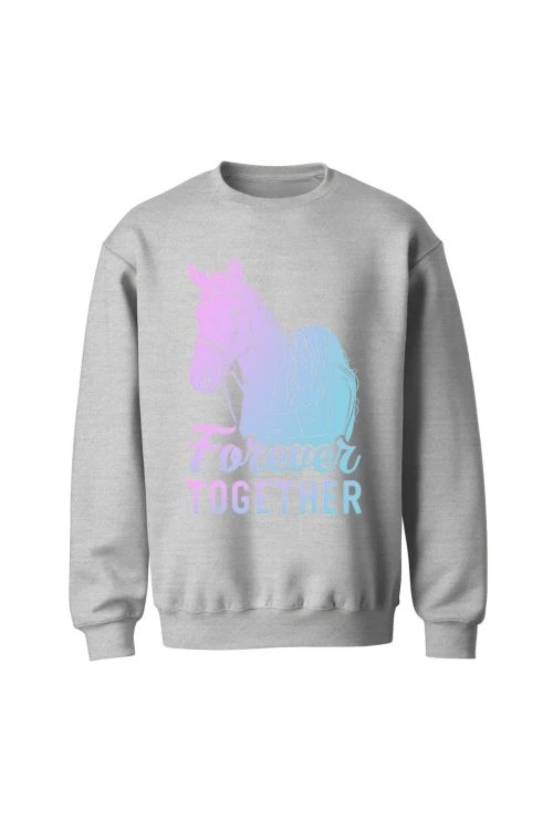 Bluza bez kaptura Forever Together - szara