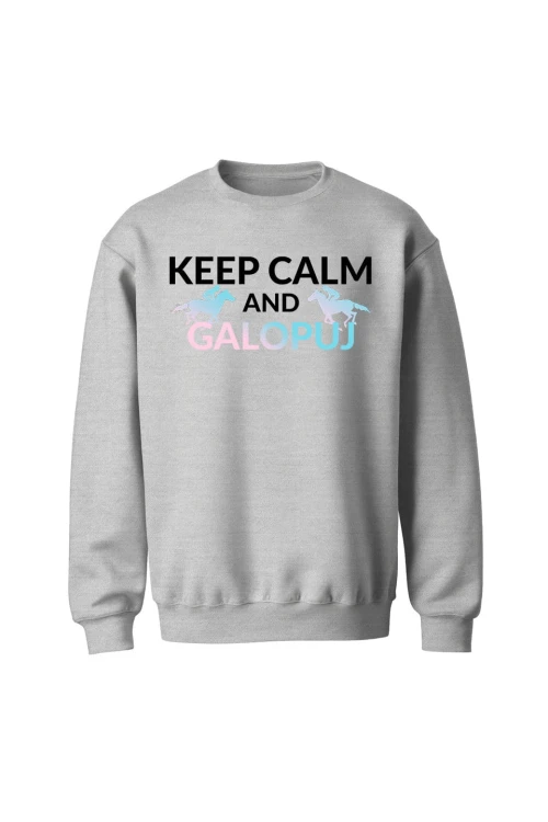 Bluza bez kaptura Keep Calm - szara