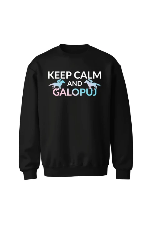 Bluza bez kaptura Keep Calm - czarna