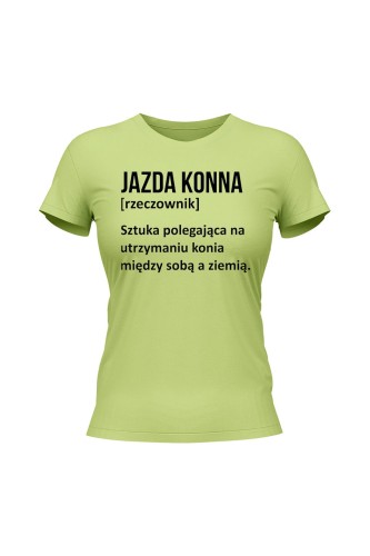 Koszulka damska Jazda konna - Definicja - limonka