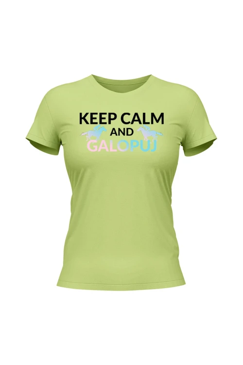 Koszulka damska Keep Calm - limonka