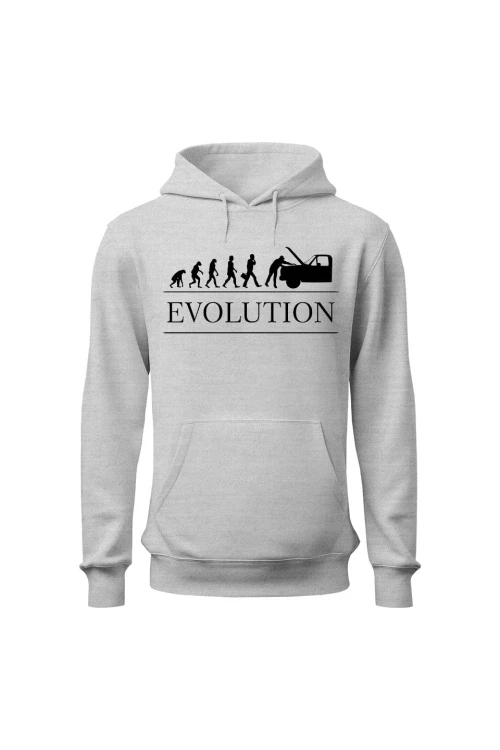 Bluza z kapturem Ewolucja Mechanika - szara
