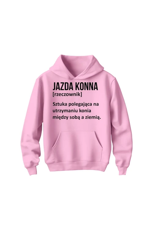 Bluza dziecięca z kapturem Jazda konna - Definicja - różowa