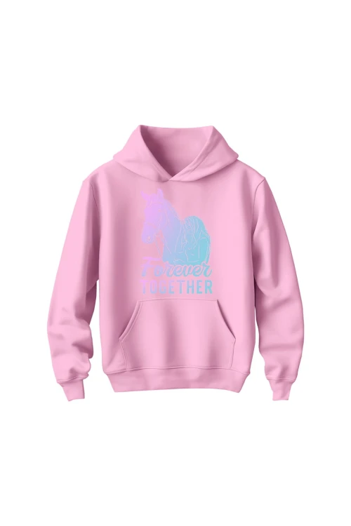 Bluza dziecięca z kapturem Forever Together - różowa