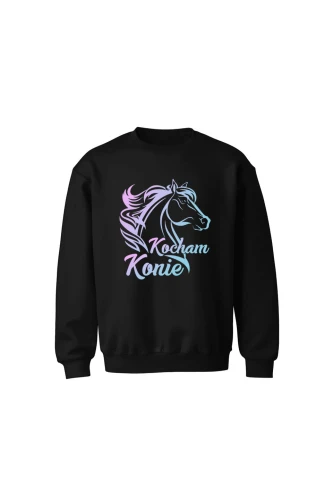 Bluza dziecięca bez kaptura Kocham konie