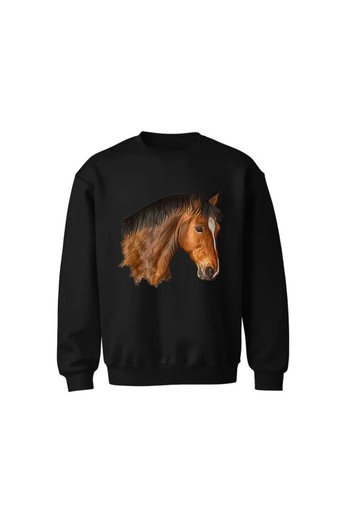 Bluza dziecięca bez kaptura Gniady - czarna
