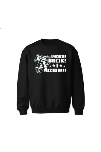 Bluza dziecięca bez kaptura Łydka bacik i dzida - czarna