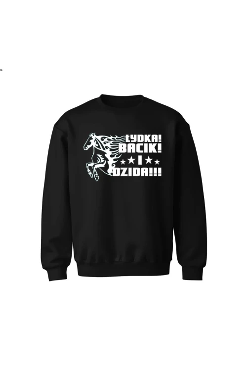Bluza dziecięca bez kaptura Łydka bacik i dzida - czarna
