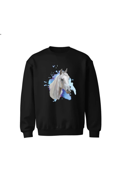 Bluza dziecięca bez kaptura Siwy - czarna