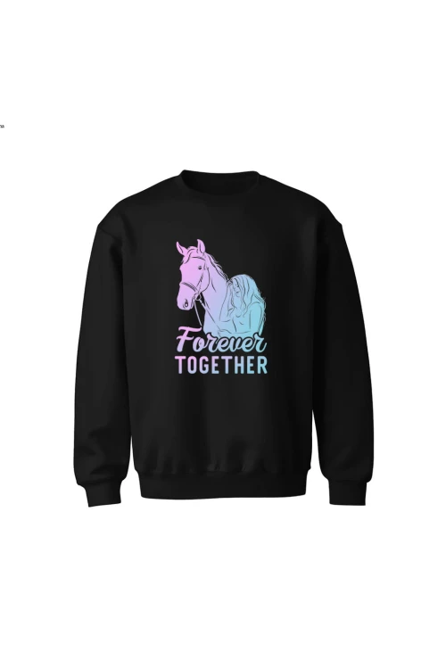 Bluza dziecięca bez kaptura Forever Together - czarna