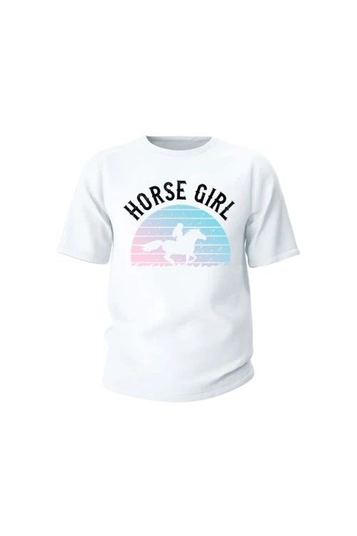 Koszulka dziecięca Horse Girl - biała