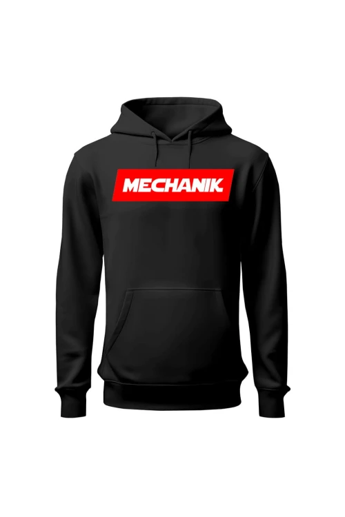 Bluza z kapturem MECHANIK - czarna