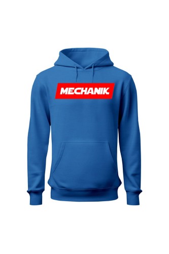 Bluza z kapturem MECHANIK - niebieska