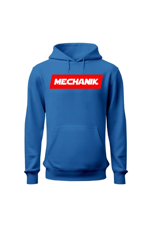 Bluza z kapturem MECHANIK - niebieska