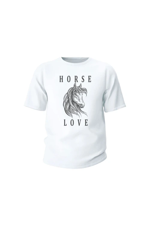Koszulka dziecięca Horse Love - biała