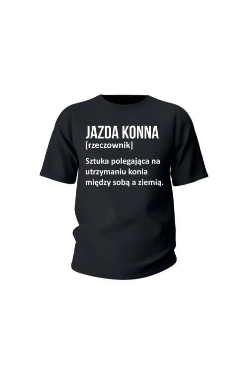 Koszulka dziecięca Jazda konna - Definicja - czarna