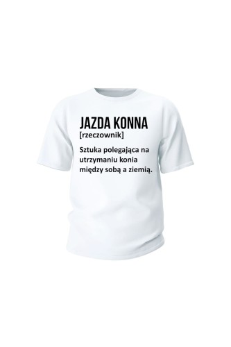 Koszulka dziecięca Jazda konna - Definicja - biała