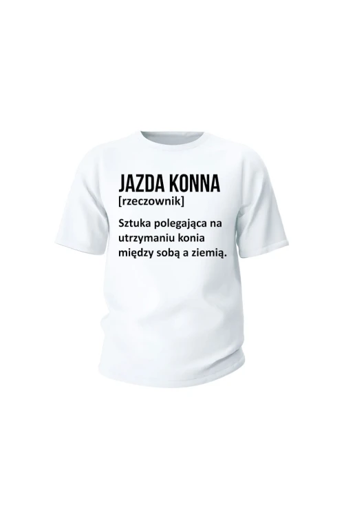 Koszulka dziecięca Jazda konna - Definicja - biała