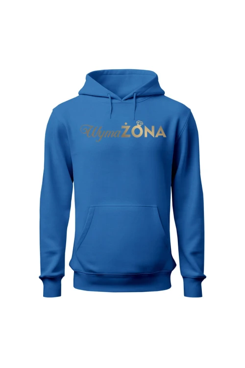 Bluza damska z kapturem WymaŻONA - niebieska