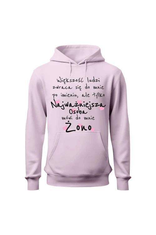 Bluza damska z kapturem Większość ludzi zwraca się do mnie po imieniu - różowa