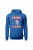 Bluza męska z kapturem Merry Fishmas - niebieska