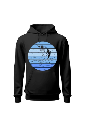 Bluza męska z kapturem  z Rybą