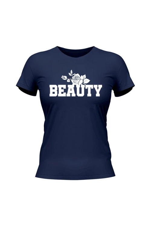 Koszulka damska Beauty - granatowa