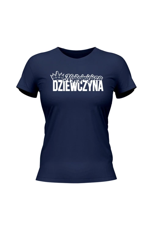Koszulka damska Najfajniejsza dziewczyna - granatowa