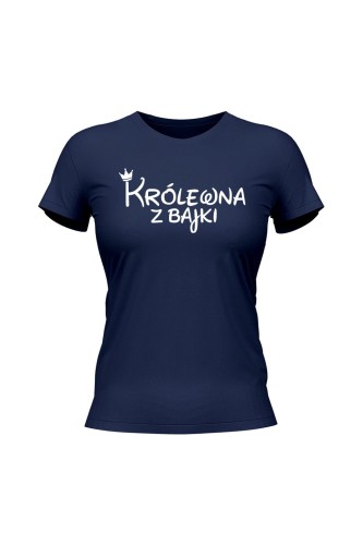 Koszulka damska Królewna z bajki - granatowa