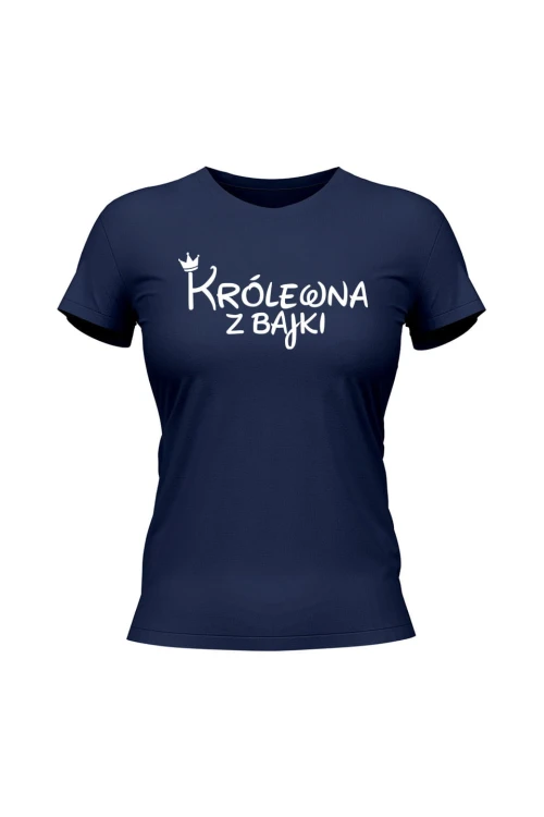Koszulka damska Królewna z bajki - granatowa