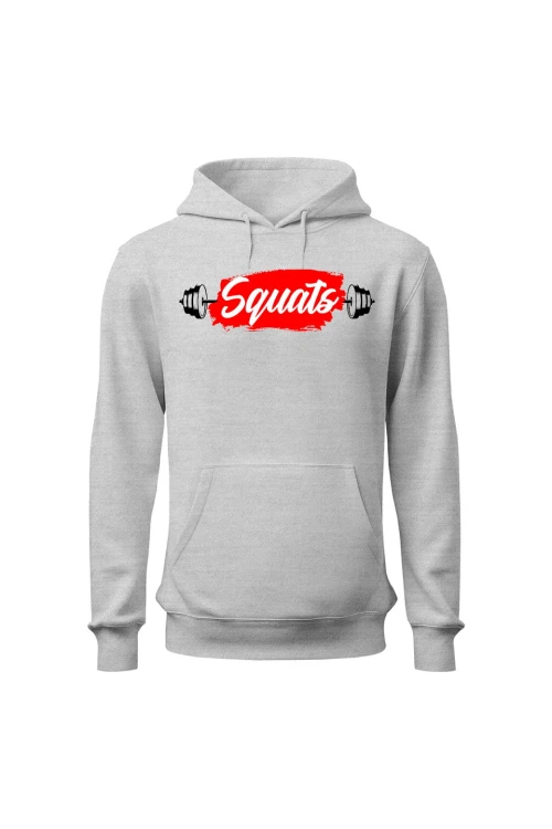 Bluza męska z kapturem Squats - szara