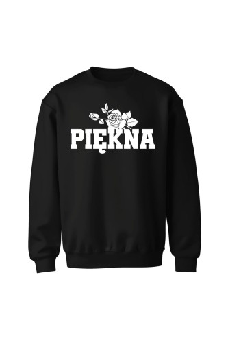 Bluza bez kaptura Piękna - czarna