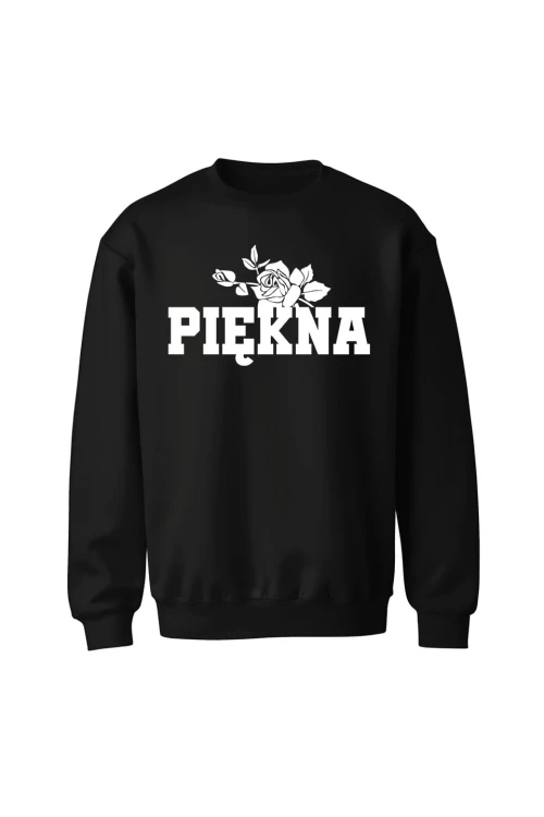 Bluza bez kaptura Piękna - czarna