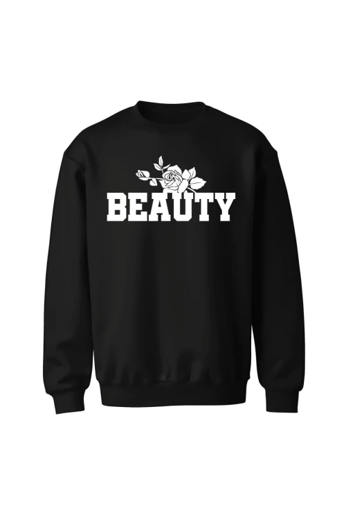 Bluza bez kaptura Beauty - czarna