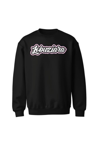 Bluza bez kaptura Łobuziara - czarna