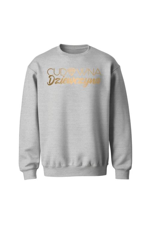 Bluza bez kaptura Cudowna dziewczyna - szara