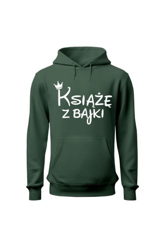 Bluza męska z kapturem Książę z bajki - zielona