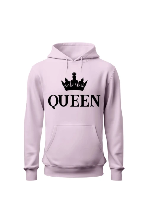 Bluza damska z kapturem Queen - różowa