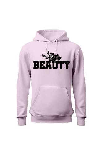 Bluza damska z kapturem Beauty - różowa