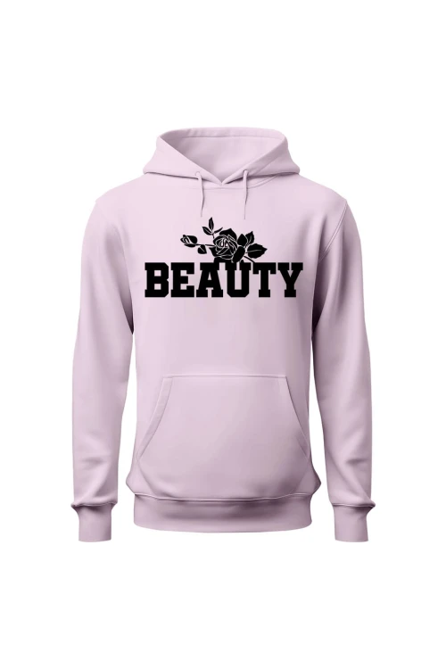 Bluza damska z kapturem Beauty - różowa