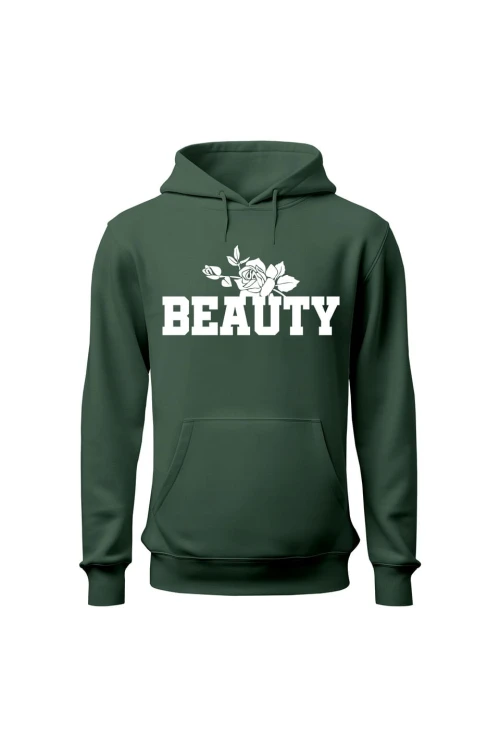 Bluza damska z kapturem Beauty - zielona